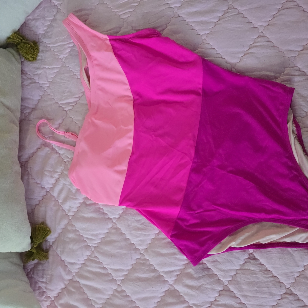 Cupshe Pink and Magenta One Piece Swimsuit